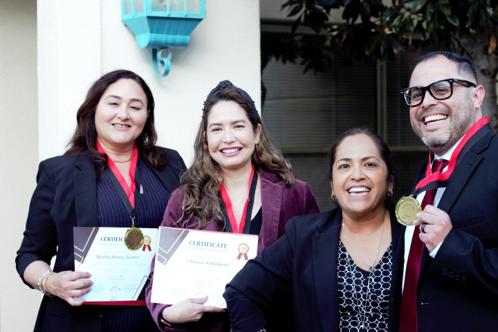 SDSU students and staff receive SDSU's University Seal of Biliteracy and Cultural Competence in the spring 2024