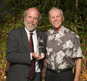 David Dozier (left) with Larry Thomas, last year's Otto Bos Lifetime Achievement Award winner