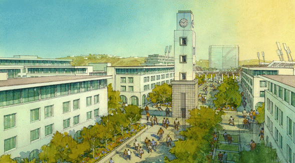 Renderings of the SDSU Mission Valley site