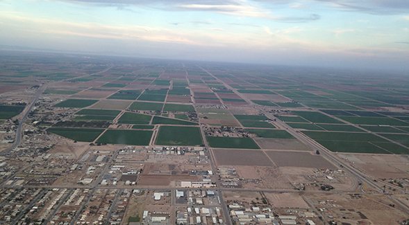 Aerial view of the Imperial Valley.