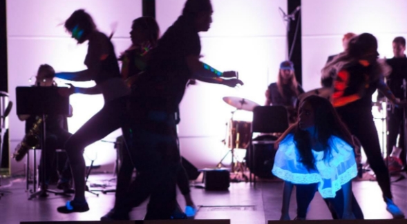 Dancers take part in an electronic music marathon. The public is invited to attend a four hour concert Saturday, April 30 from 6 p.m. to 11 p.m.