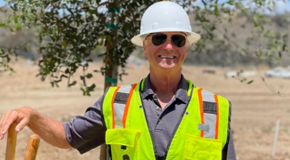 We believe in the park. Alan Grant says his family's support of the 34-acre public park at SDSU Mission Valley is the right thing to do. Photographed at river park groundbreaking, Apr. 20, 2022.