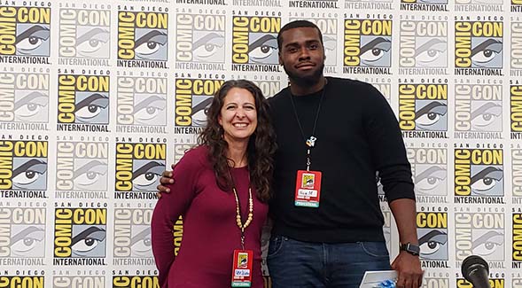 Katherine Sciurba and Naim Martin at San Diego Comic-Con in 2021. (Photo: Lemuel Cabrera)