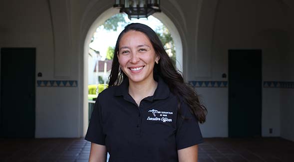 SDSU's Latina Network ERG created a first-of-its-kind scholarship to help students struggling to make ends meet. Above,  Melina Andrei Jimenez Celaya, a 2019 Chavez scholarship recipient.