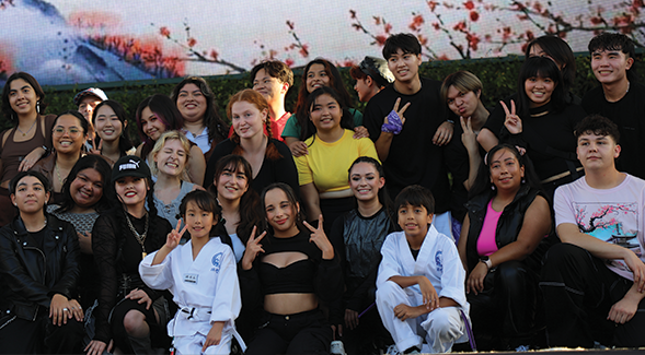 SDSU's Dance 383 students participated in pre-game festivities at Petco Park for San Diego Padres' Korean Heritage Night. (Paulina Castellanos Wade/SDSU)