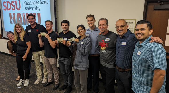 The Cyber Security and Intelligence Club held an event focused on Haiku gameplay with more than 70 people from the sciences, homeland security, IT and regional universities. (Bryana Quintana/SDSU)