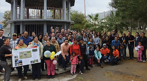 In 2016, student members of The Sage Project joined the community at Ejido Matamoros in Tijuana, Mexico following the group's presentation of park designs. (The Sage Project/Instagram)