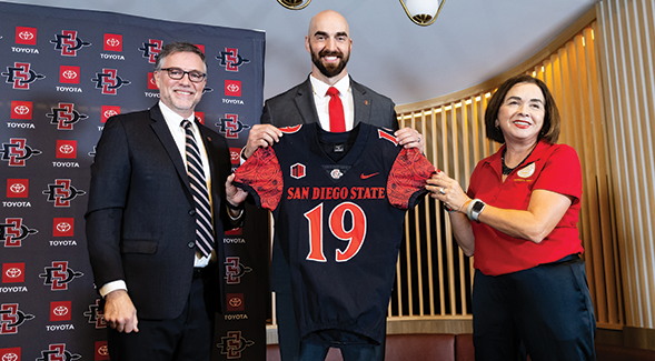 Sean Lewis has been named the 19th head coach in the history of the San Diego State football program. (Derrick Tuskan/SDSU Athletics)