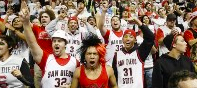 Basketball fans at Viejas Arena