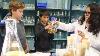 Zuniga shows Beach’s students various types of microalgae in the lab (Bryana Quintana / SDSU)