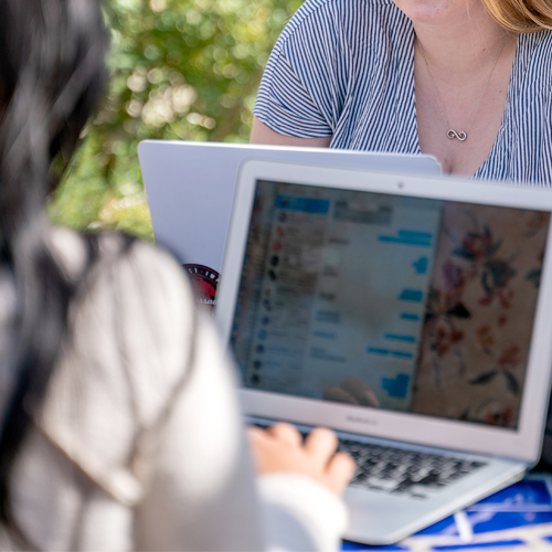 woman with laptop computer