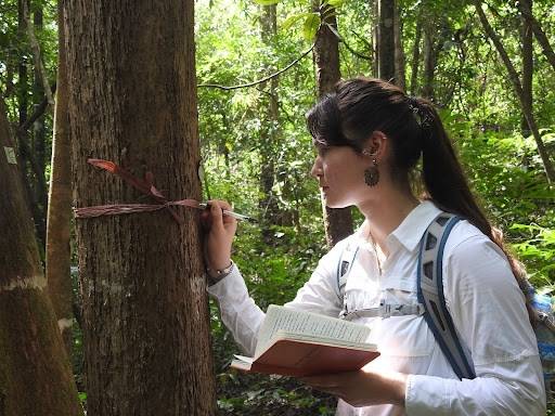 SDSU student Amaru Marchant conducts field research in Indonesian rainforest