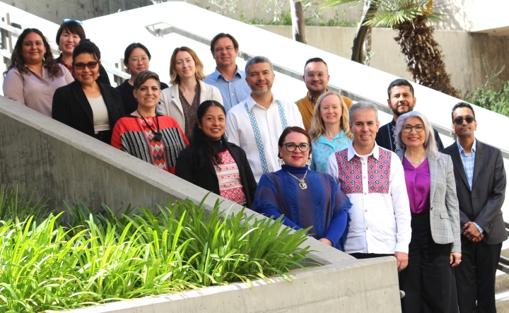 A delegation from LaSalle University Oaxaca pictured with SDSU International Affairs officials 