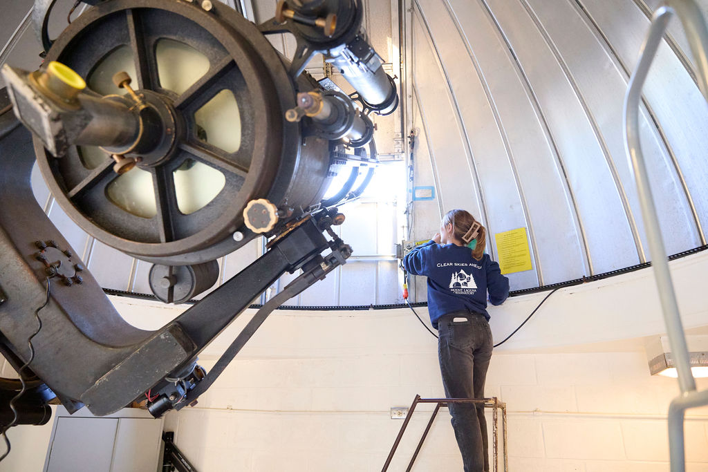 Person on top of the observatory.