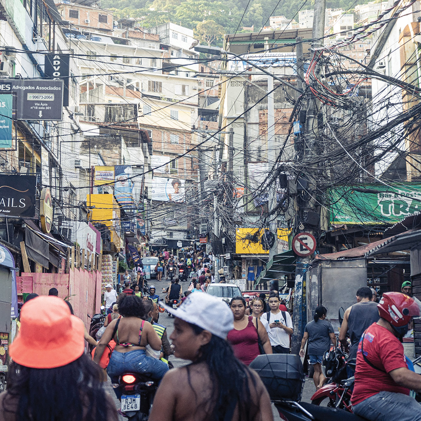 Busy city street in Brazil