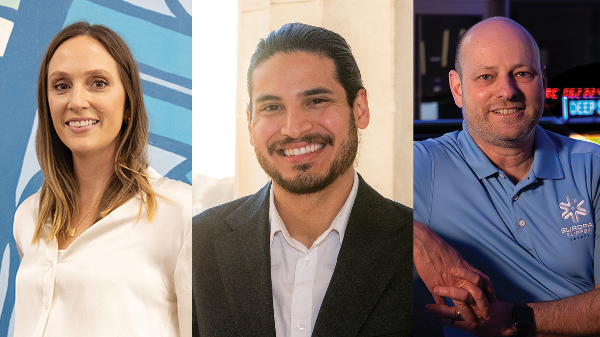 Emily Schmied, Carlo Quintanilla, Jordan Evans