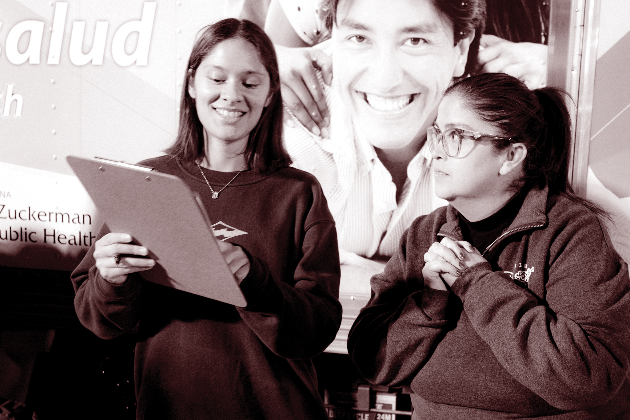 Alejandra Garza, an SDSU student, and Gabriela Sanchez