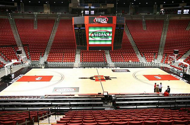 During the press conference, the new Viejas Arena logo was unveiled.