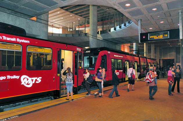 The SDSU Transit Center allows visitors to avoid the hassles of traffic and parking.