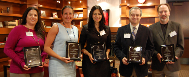 From left: Jessica Robinson, Tammy Blackburn, Mahasweta Sarkar, Eugene Olevsky, John Love