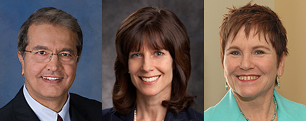 From left: Salim Janmohamed, Susan Nowakowski and Patti Roscoe