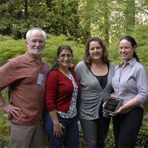 From left to right: John Elder, director; Guadalupe Ayala, co-director; Margarita Holguin, National Community Committee representative; and Lisa Hoffman, managing director and community liaison