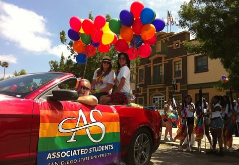 SDSU students, faculty and staff participated in the annual Pride parade.