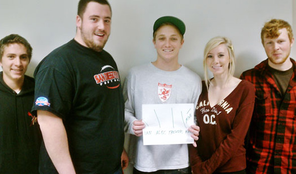 From left: Ian Donahue, Alec Johnson, Trevor Morrissey, Kai Burtyk and Mike Revie