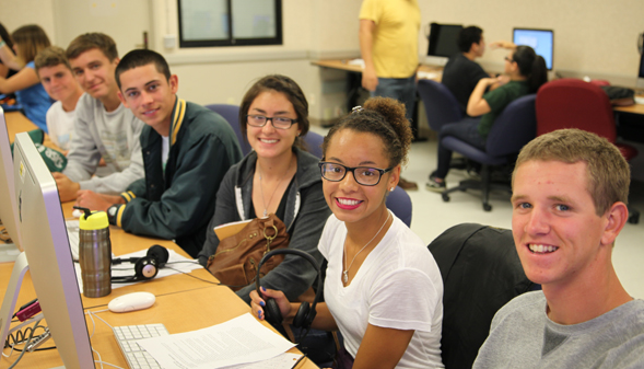 Mar Vista High students used GarageBand to create their marine biology-themed tracks.