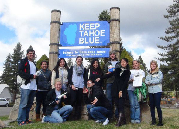 SDSU students from CALPIRG Energy Service Corps are in Lake Tahoe to educate children about energy conservation.
