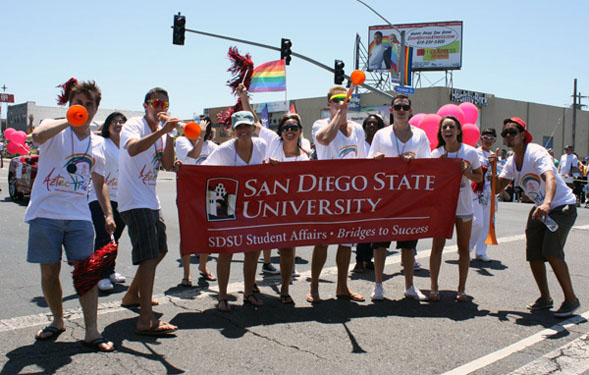 Students, faculty, staff and alumni are invited to participate in the 2013 SDSU Pride delegation.
