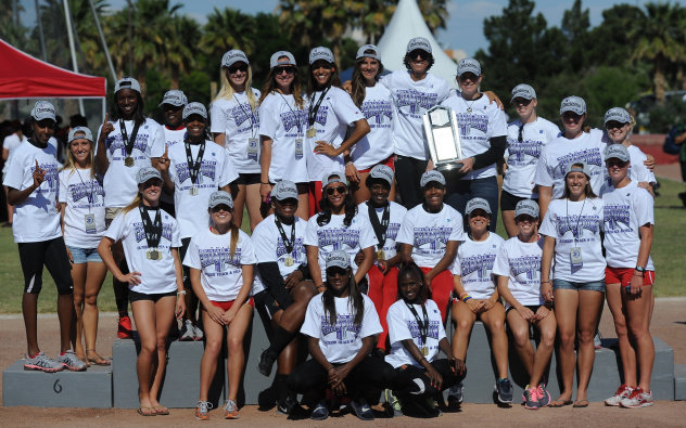The No. 22 SDSU track and field team. (Photo by SDSU Athletics)