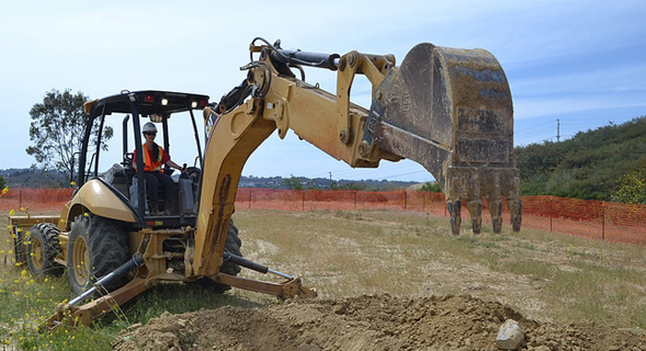 Alex Rizeq, a junior studying construction engineering, hard at work in her field.