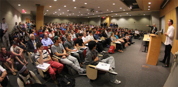 McElroy has also been involved in the Lavin Entrepreneur Program for the past six years. Photo courtesy of Kevin Serrano.