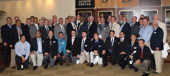 The SDSU Delta Upsilon chapter and alumni.