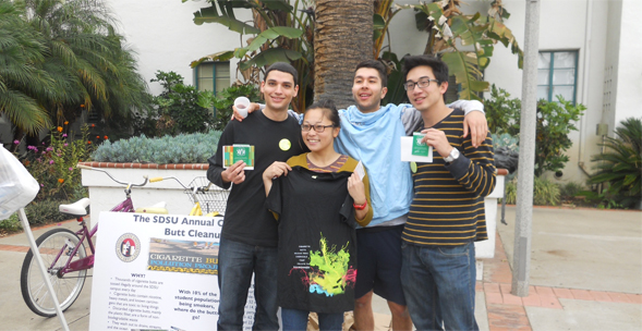 More than 50 students participated in the annual cigarette butt cleanup on March 22