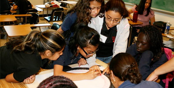 Students participating in STEM2 Exploration Day.