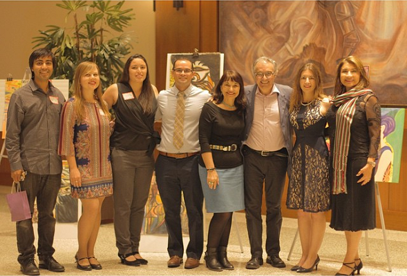 Planning committee and faculty at the Voice Your Language Symposium in 2015.