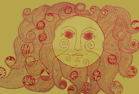 Art from the Experimental College class schedule. Courtesy of SDSU Special Collections and University Archives