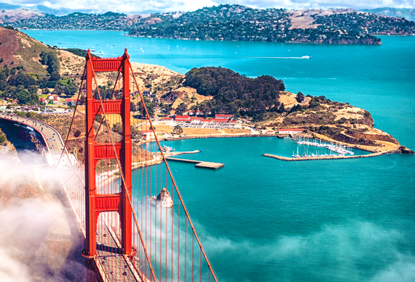 The Golden Gate Bridge in San Francisco