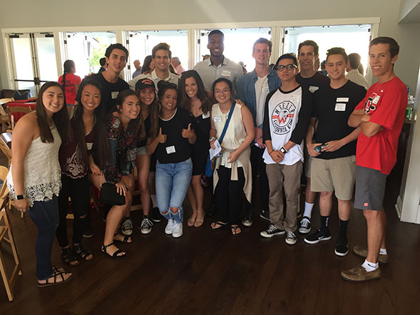 New students meet one another at the Orange County Regional Sendoff. (Photo: Dion Akers)