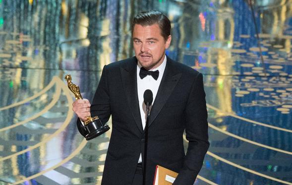 Leonardo DiCaprio won Best Actor at the 88th Academy Awards. (Credit: A.M.P.A.S.)