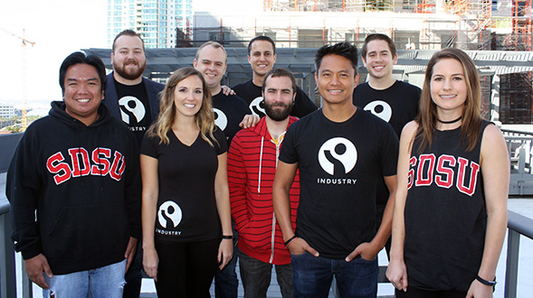 Nine of Industry's 15 current employees are SDSU alumni.