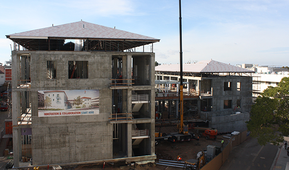 The Engineering and Interdisciplinary Sciences Complex remains on schedule for a January 2018 opening.