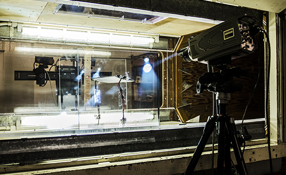 SDSU's low speed wind tunnel is used to test and refine wing aerodynamics. (Photo: Daniel Silva)