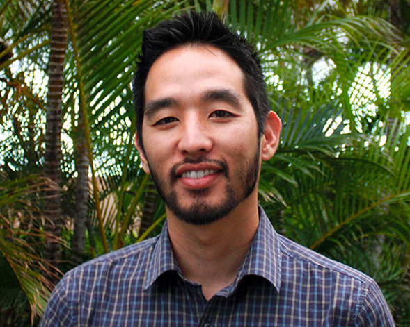 SDSU biologist Nicholas Shikuma studies the life cycles of sea creatures and their interaction with bacteria in the water.