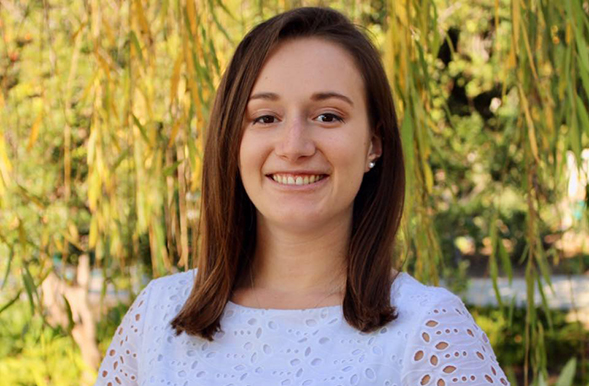 Nicole Atkins said her favorite thing about being an Aztec is sharing a great sense of pride for her school. (Photo: Madeleine Schwarz)