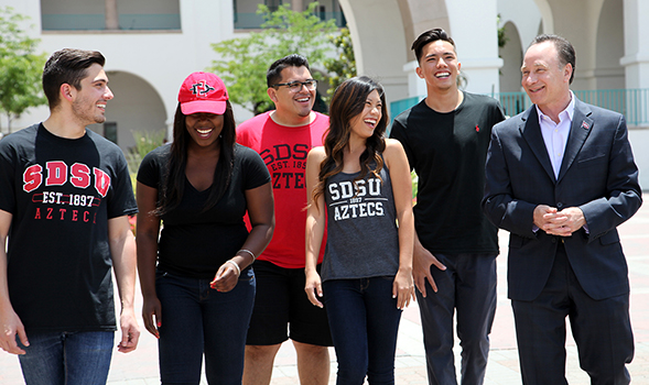 President Elliot Hirshman has served as the president of SDSU since 2011.