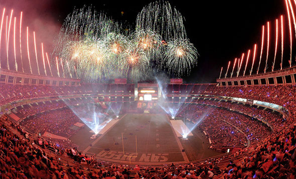 SDSU's season opener against UC Davis on Sept. 2 will be followed by the KGB SkyShow. (Credit: GoAztecs)