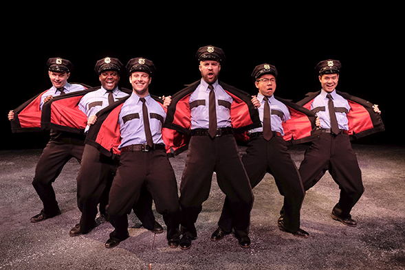 The cast of The Full Monty is led by SDSUs MFA musical theatre class of 2018. (Photo: Ken Jacques)